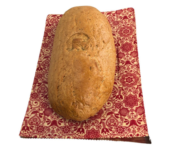 Voskové vrecko M - červeno-biely ľudový vzor